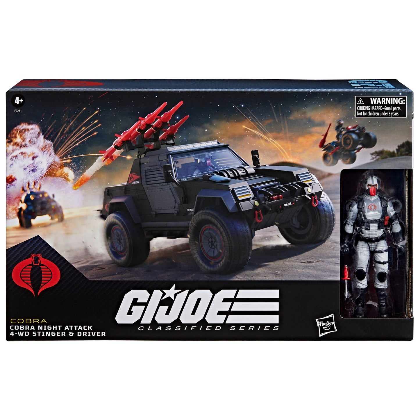 G.I. Joe Classified Series, Cobra Night Attack 4-WD Stinger & Driver, 120