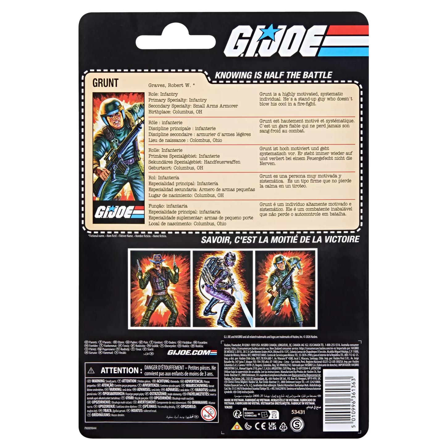 (Pre-Order) G.I. Joe Classified Series Retro Cardback Robert "Grunt" Graves Action Figure