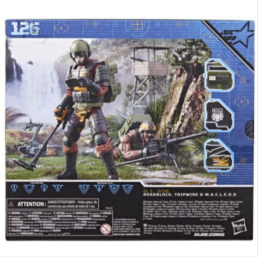 (Pre-Order) G.I. Joe Classified Tiger Firce Roadblock, Tripwire, & M.A.C.L.E.O.D., 126