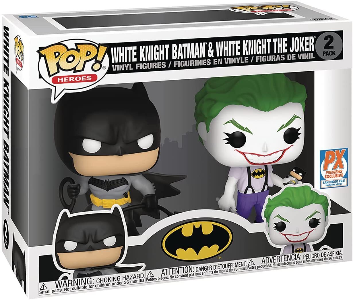 White Knight Batman & The Joker (2-Pack) - Funko Pop! Vinyl Figures