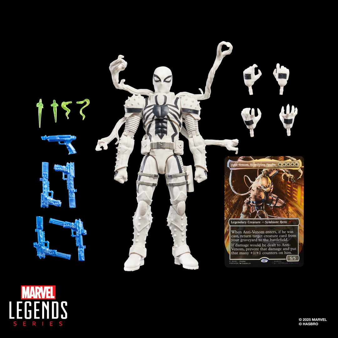 (Pre-Order) Marvel Legends Series Magic: The Gathering Agent Anti-Venom, 6" Spider-Man Action Figure plus Exclusive Foil Trading Card