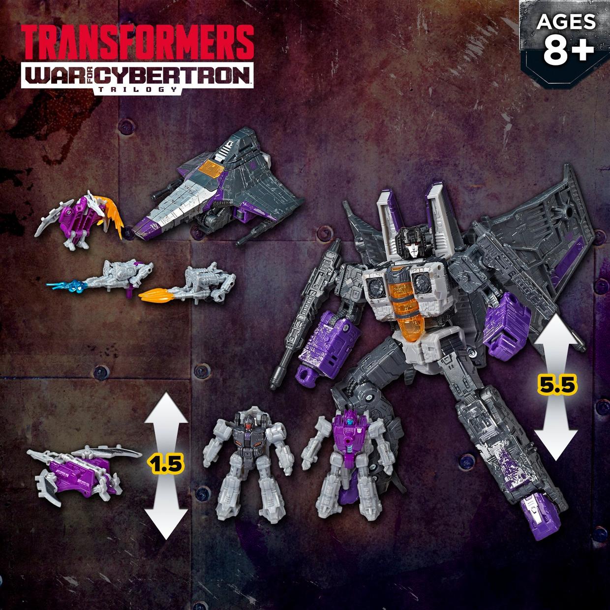 (Pre-Order) Transformers Toys Generations War for Cybertron Voyager WFC-S27 Decepticon Phantomstrike Squadron 4-Pack