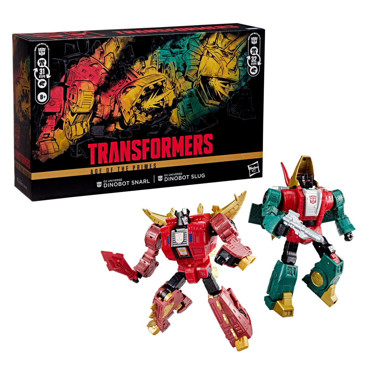 (Pre-Order) Transformers Age of the Primes G2 Universe Dinobot Slug and G2 Universe Dinobot Snarl