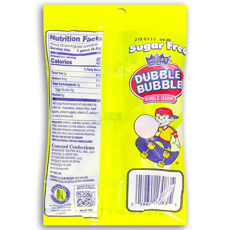 Dubble Bubble Sugar Free (92g)