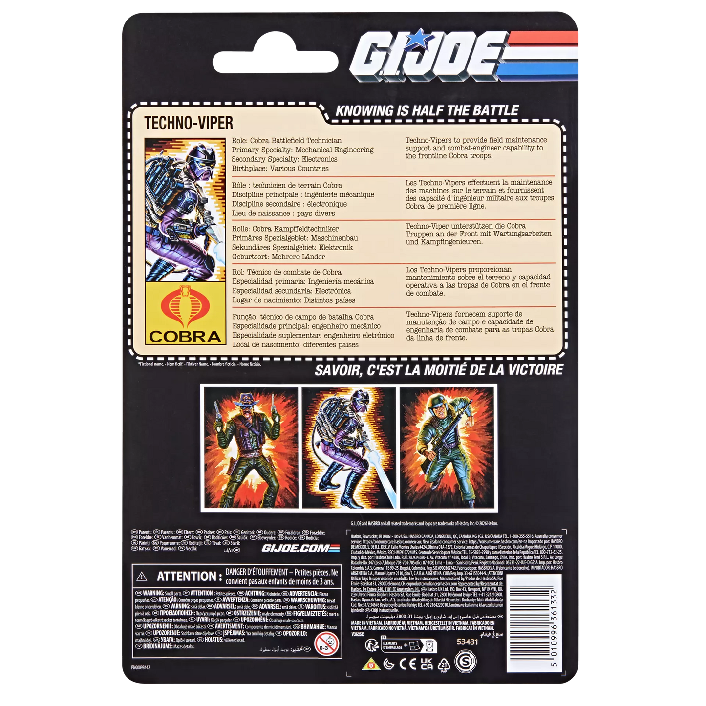 (Pre-Order) G.I. Joe Classified Series Retro Cardback Techno-Viper Action Figure