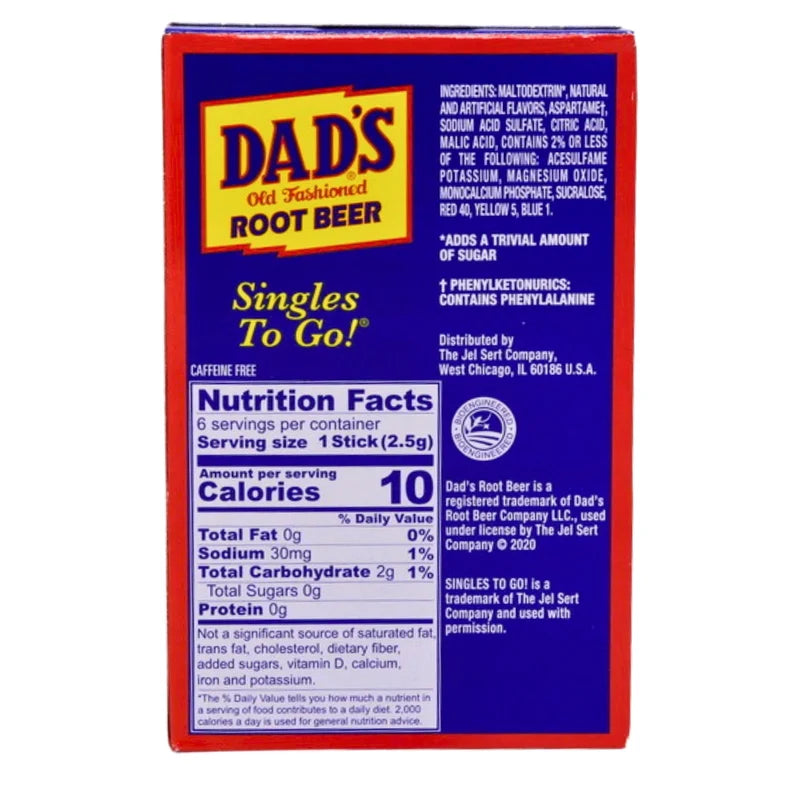 Dad's Old Fashioned Root Beer Singles To Go
