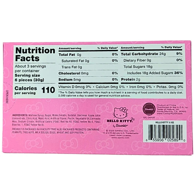 Hello Kitty Gummy Treats Theatre Box