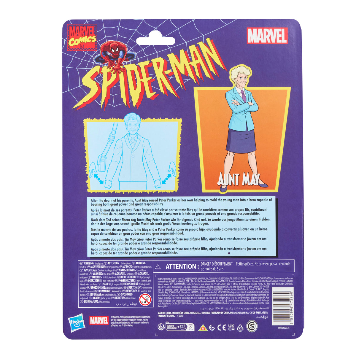 (Pre-Order) Marvel Legends Retro Cardback Aunt May, Spider-Man: The Animated Series