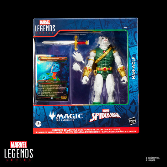 (Pre-Order) Marvel Legends Series Magic: The Gathering Man-Wolf, 6" Spider-Man Action Figure plus Exclusive Foil Trading Card