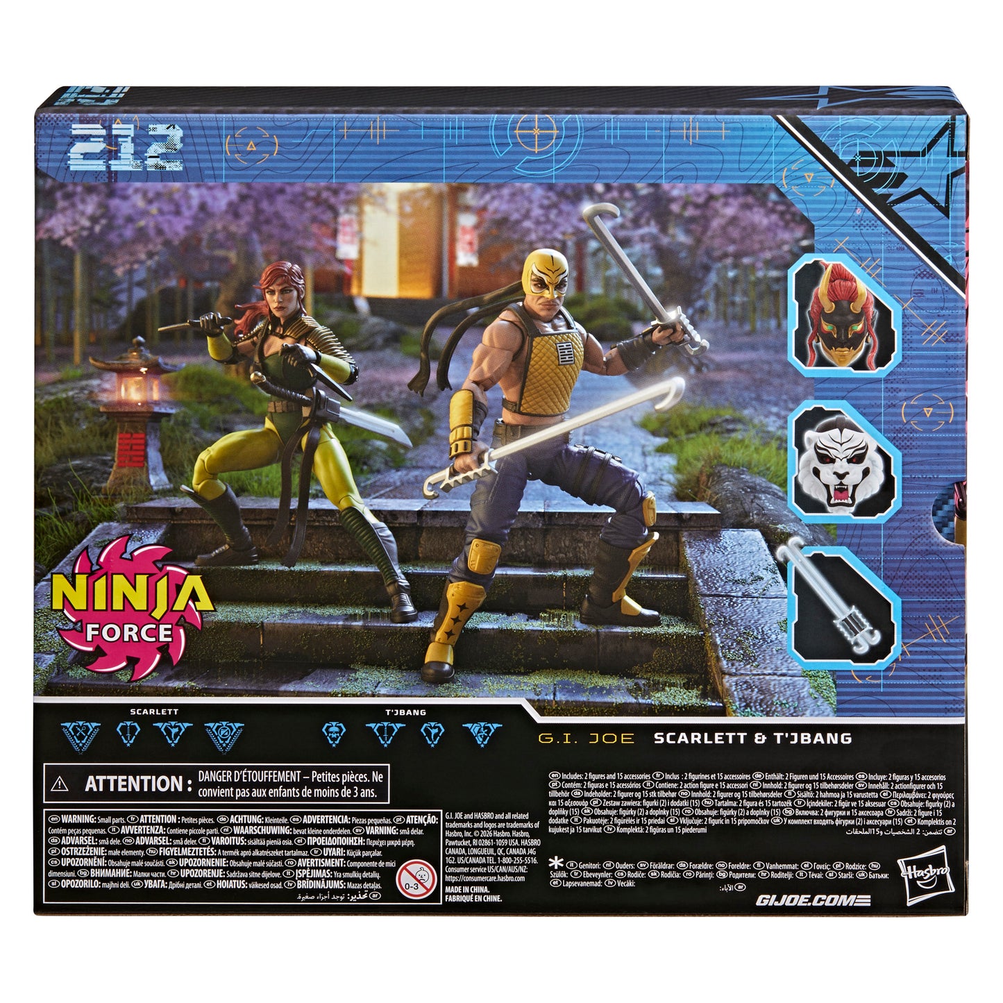 (Pre-Order) G.I. Joe Classified Series #212, Ninja Force Scarlett and T'Jbang