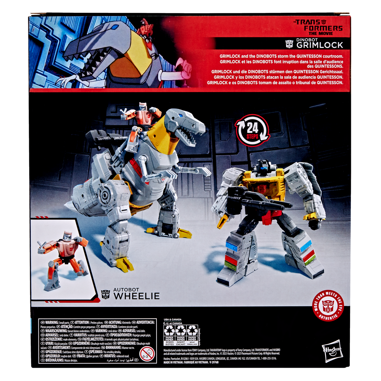 Transformers Studio Series The Transformers: The Movie Dinobot Grimlock and Autobot Wheelie