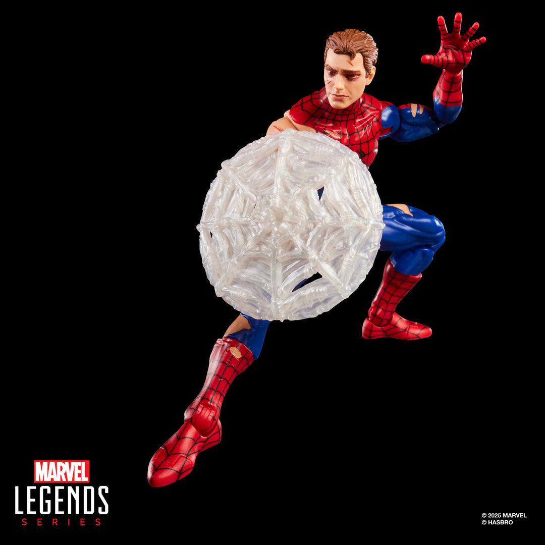 Marvel Legends Series Magic: The Gathering Battle-Damaged Spider-Man, 6" Action Figure plus Exclusive Foil Trading Card