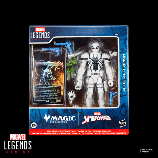 (Pre-Order) Marvel Legends Series Magic: The Gathering Agent Anti-Venom, 6" Spider-Man Action Figure plus Exclusive Foil Trading Card