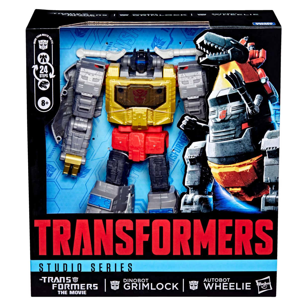 Transformers Studio Series The Transformers: The Movie Dinobot Grimlock and Autobot Wheelie