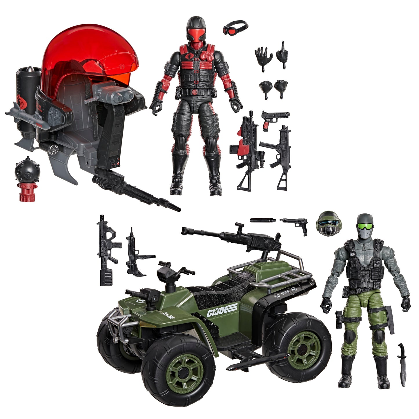 (Pre-Order) G.I. Joe Classified Series #218, Snake Eyes & Varmint ATV Vs. Stealth Viper & Cobra Stealth Flight Pod (Trubble Bubble)