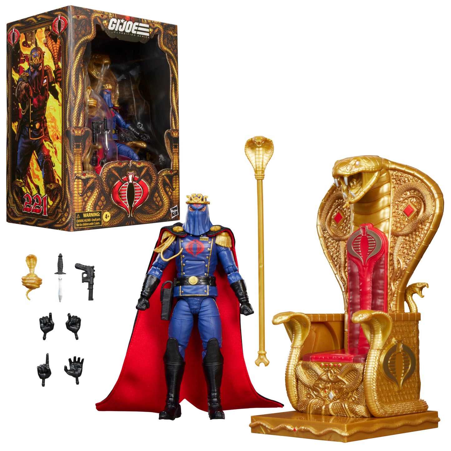 (Pre-Order) G.I. Joe Classified Series #221, Cobra Commander in dress uniform & throne