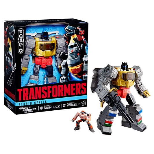 Transformers Studio Series The Transformers: The Movie Dinobot Grimlock and Autobot Wheelie
