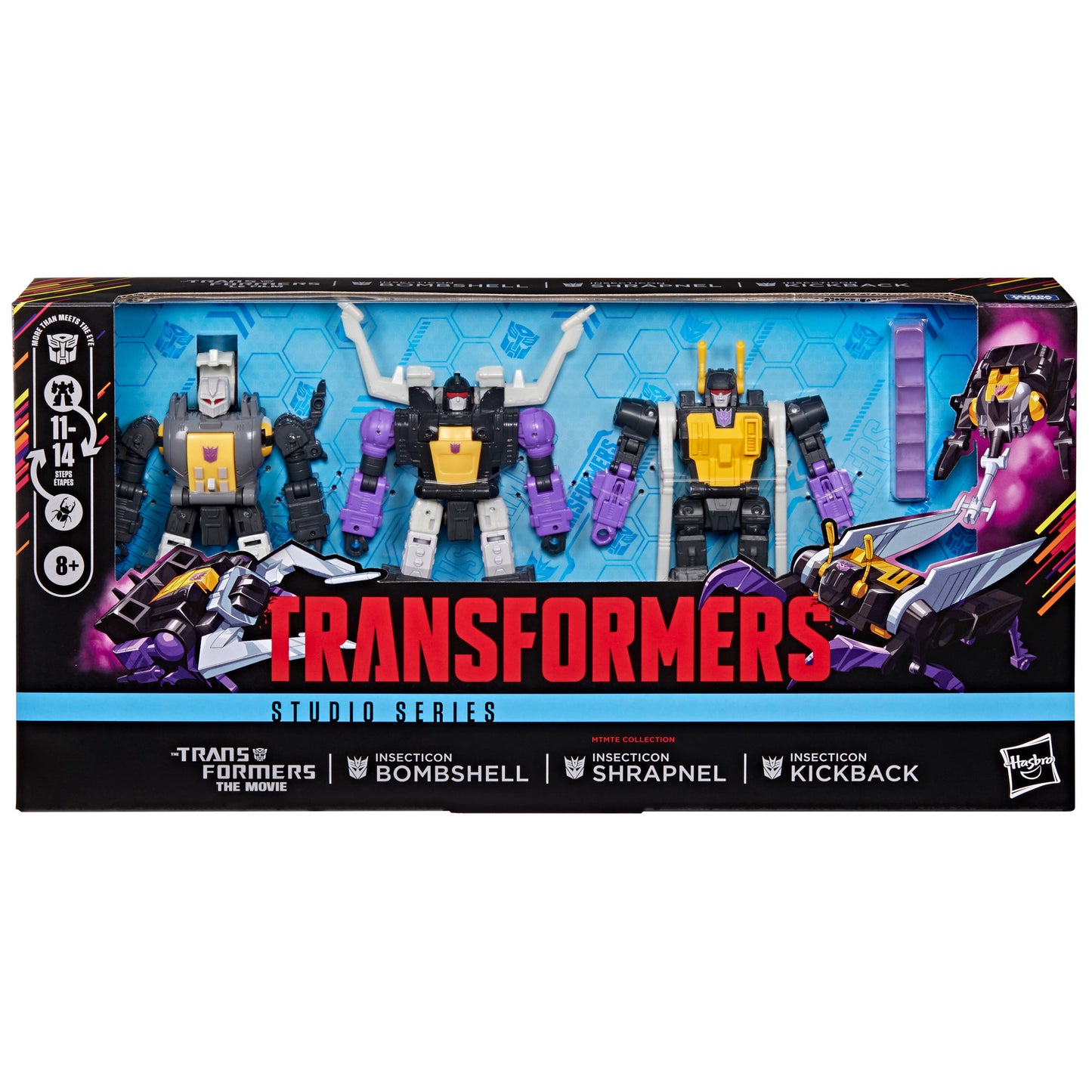 (Pre-Order) Transformers Studio Series The Transformers: The Movie MTMTE Collection Insecticon Bombshell, Insecticon Shrapnel, & Insecticon Kickback